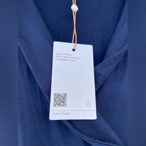 Quince Blue Tencel Lyocell Wrap Maxi Dress XL | Minimalist Quiet Luxury NWT - Picture 11 of 13